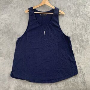 Iron Willed Shirt Mens XL Blue Tank Top Dagger Bodybuilding Gym Workout Cotton